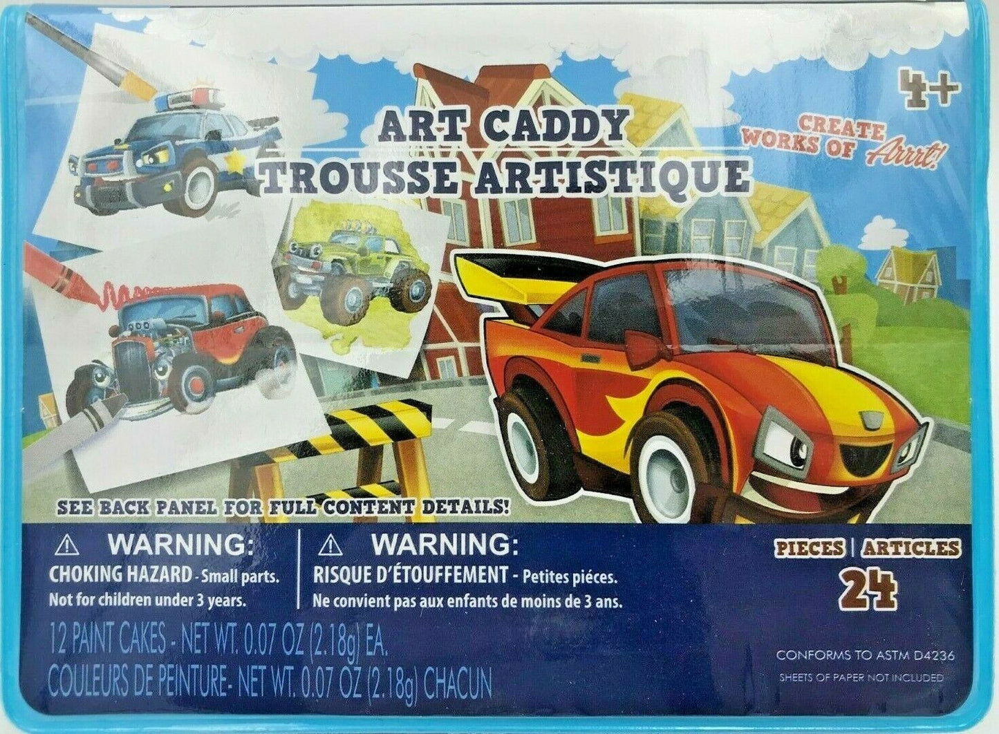 Art Caddy Blue - 24 Piece Colouring Pack