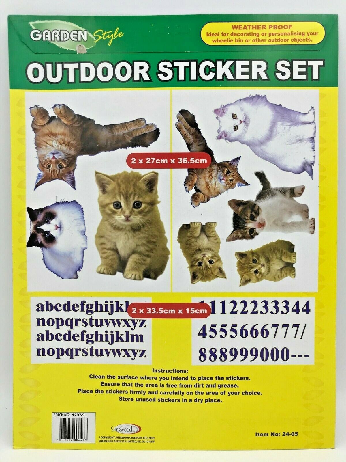 Decorative Wheelie Bin Stickers Outdoor Numbers Flowers Dogs Cats Bird Gnomes