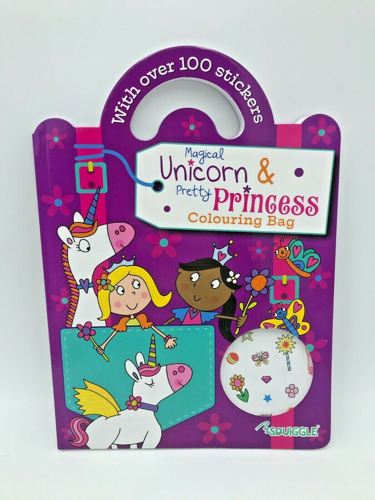 Colouring Bag Books 100 Stickers Mermaid Dinosaurs Pirate Unicorn Princess