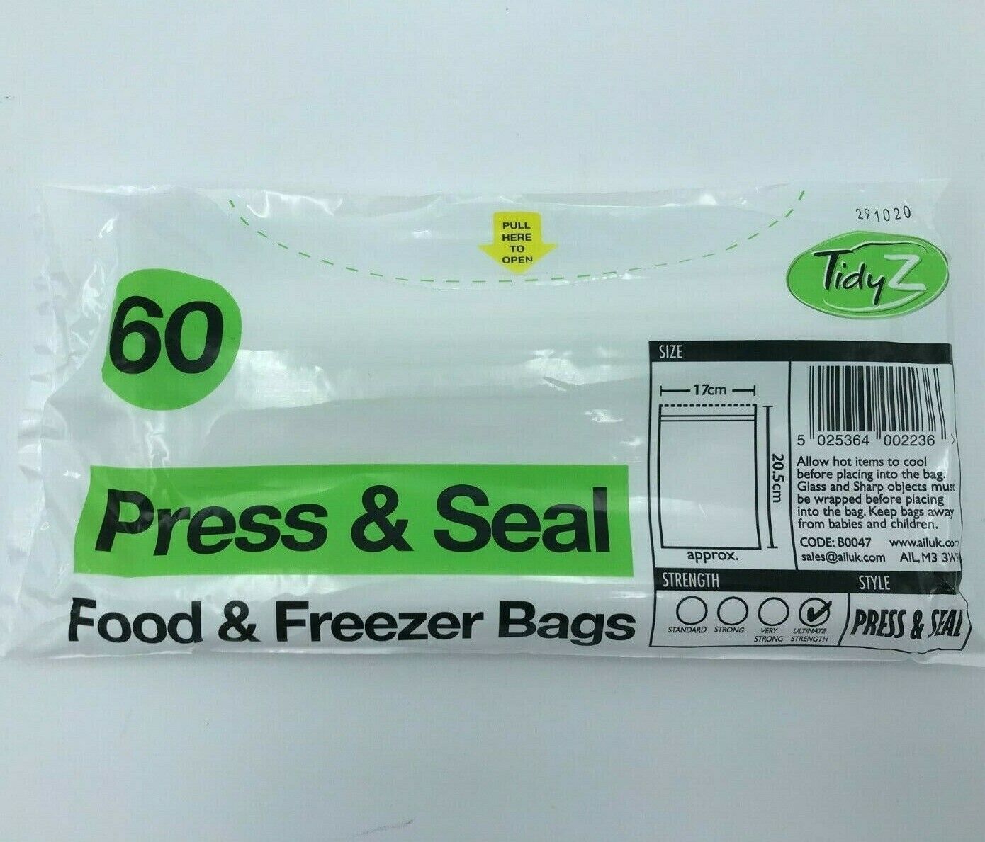 Tidyz Food Freezer Sandwich Bags - Mix and Match - NOT FREE POSTAGE