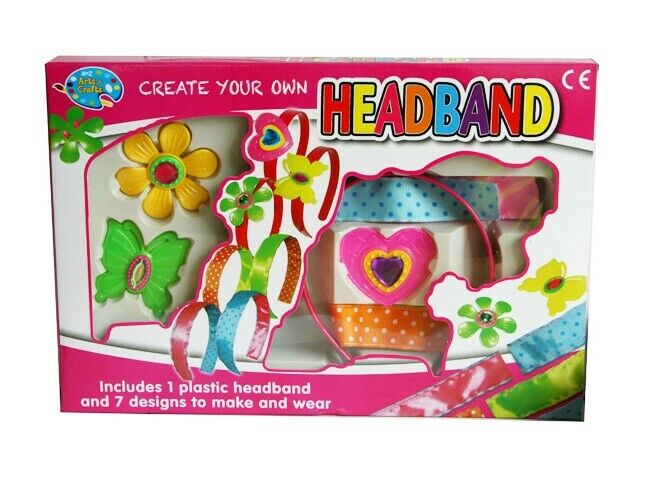 Kids Childrens Decorate Art Craft Create Your Own MAKE YOUR OWN HEADBAND SET