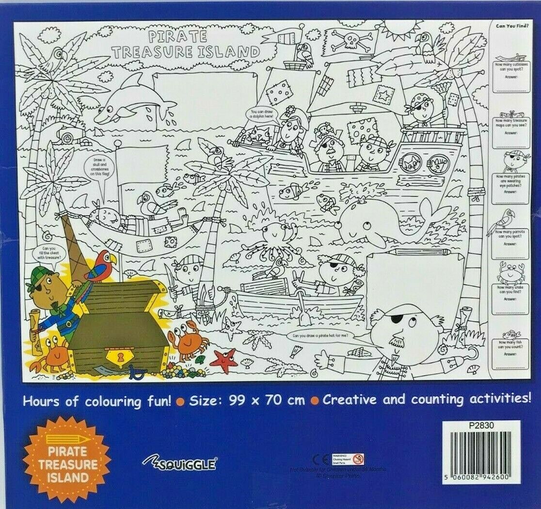 My Giant Colouring & Activity Poster - 99cm X 70cm - Assorted Designs