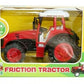 9" Tractor Friction Power Red or Green Tow bar 3+ years Birthday Christmas Toy