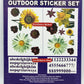 Decorative Wheelie Bin Stickers Outdoor Numbers Flowers Dogs Cats Bird Gnomes