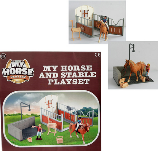 My Horse And Stable Equestrian Play Set Kids Fun Ideal Birthday Gift Xmas New