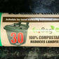 30L EcoBag Compostable Bin Liner 10 Bags Food Waste 20L 25L Caddy Litre Kerbside