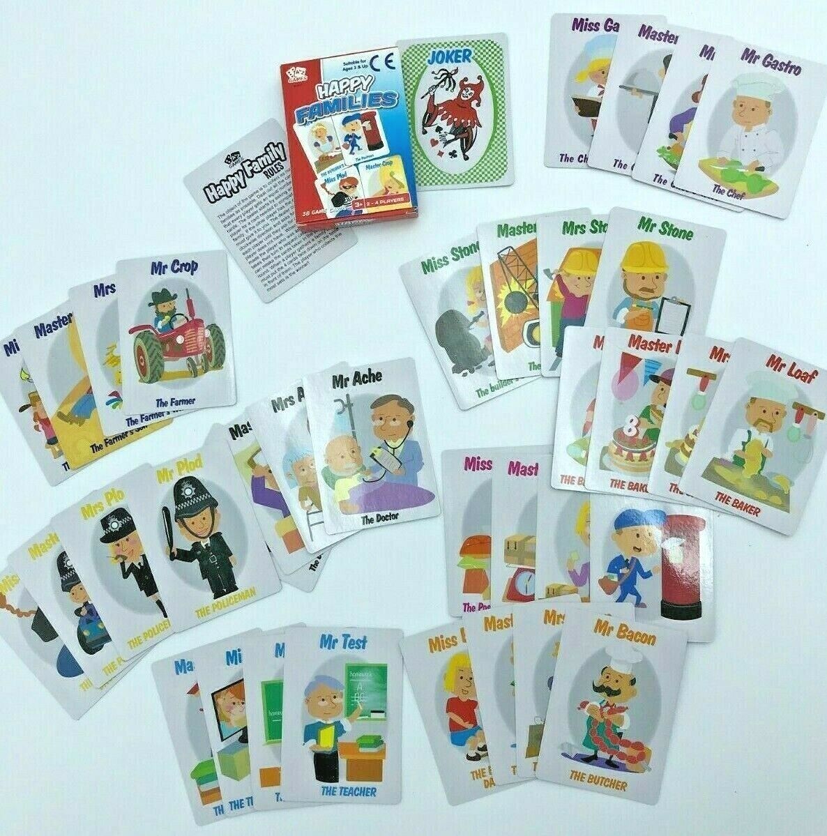Classic Children's Card Games - Happy Families, Old Maid, Go Fish, Animal Snap