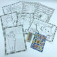 Colouring Books for Girls Princess Ballerina Teletubbies Nursery Rhymes Pencils