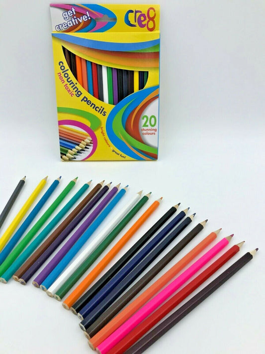 Coloured Pencils - Pack of 20 Pencils - Non-toxic