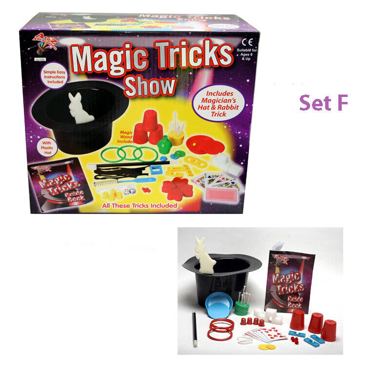Magic Tricks Show Various Sets Magician Kids Children Child Plastic Hat Rabbit