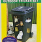 Decorative Wheelie Bin Stickers Outdoor Numbers Flowers Dogs Cats Bird Gnomes