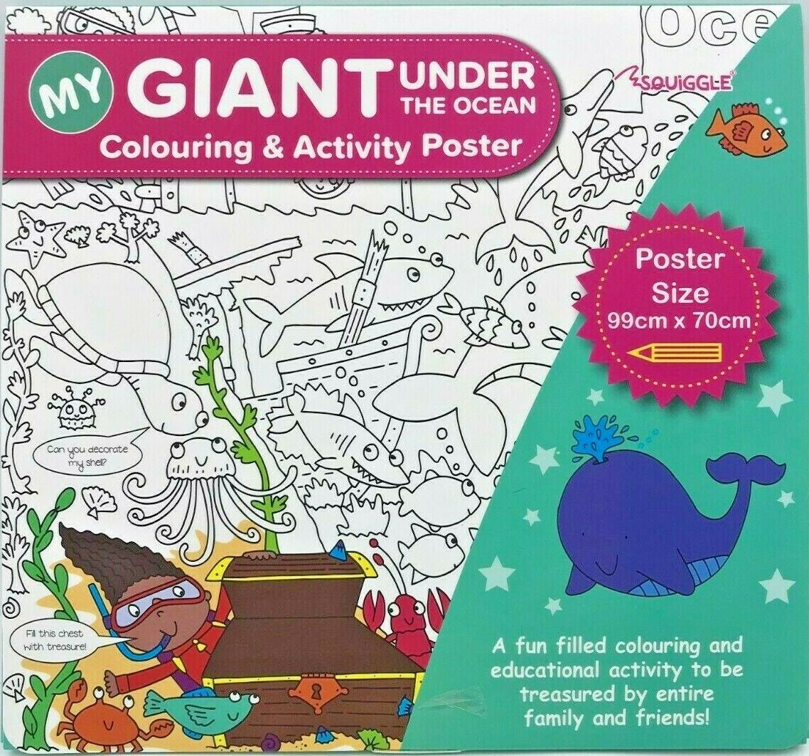 My Giant Colouring & Activity Poster - 99cm X 70cm - Assorted Designs