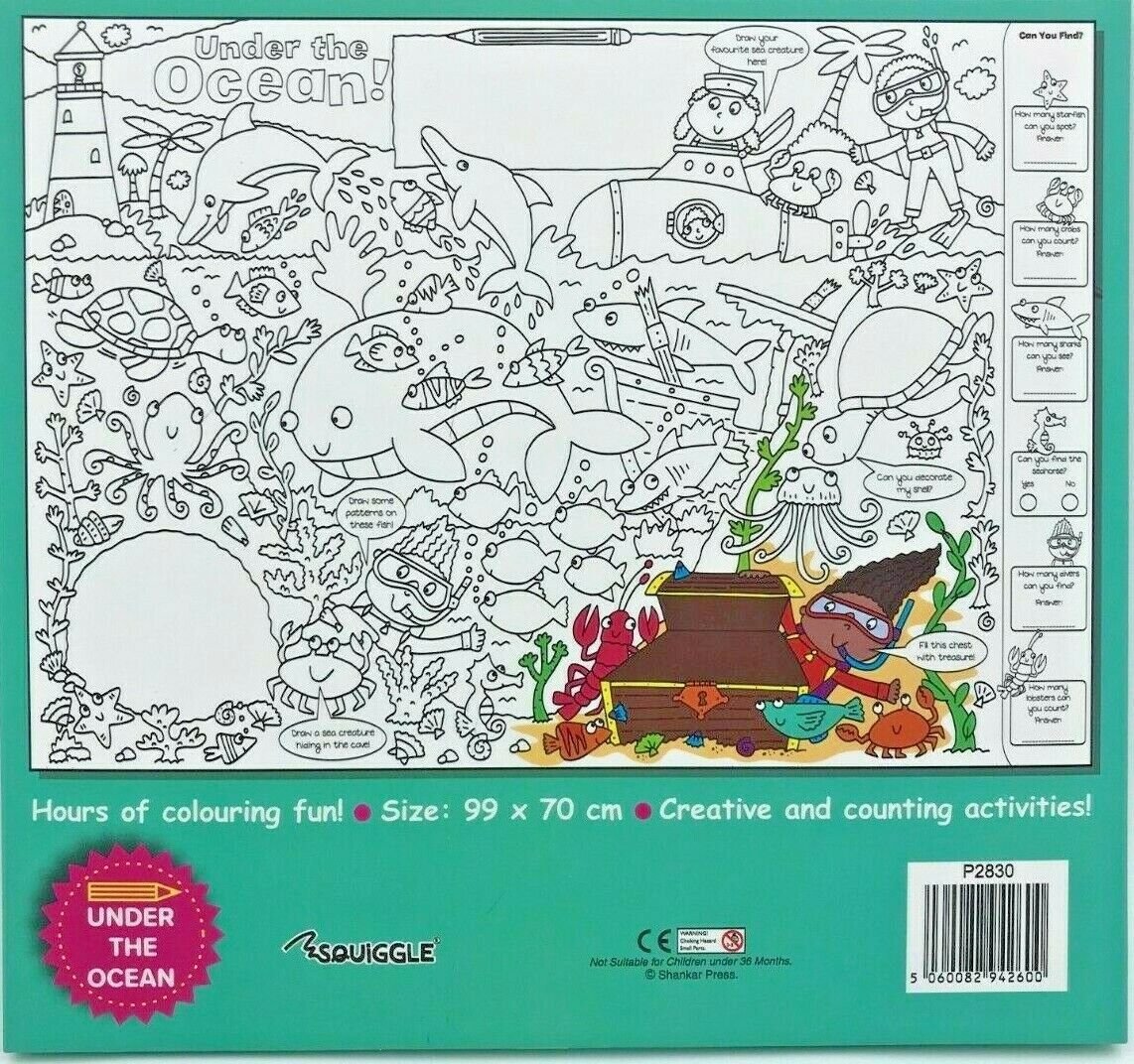 My Giant Colouring & Activity Poster - 99cm X 70cm - Assorted Designs