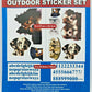 Decorative Wheelie Bin Stickers Outdoor Numbers Flowers Dogs Cats Bird Gnomes