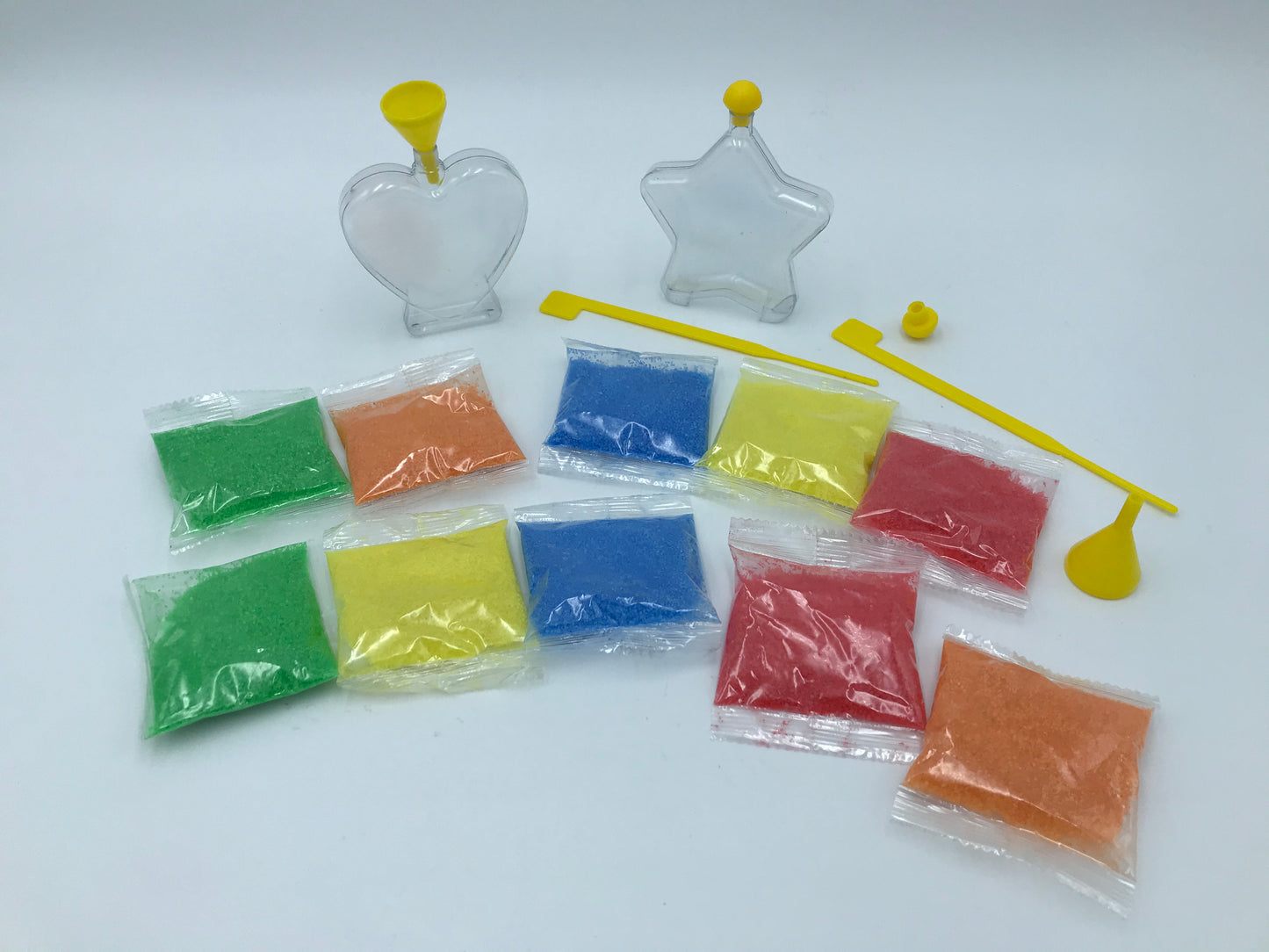 GLOW IN THE DARK SAND ART 2 Bottle Make Your Own Childrens Craft Activity Set