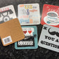 Set of 6 - Postcard Coasters with different designs Shabby Chic Drinks