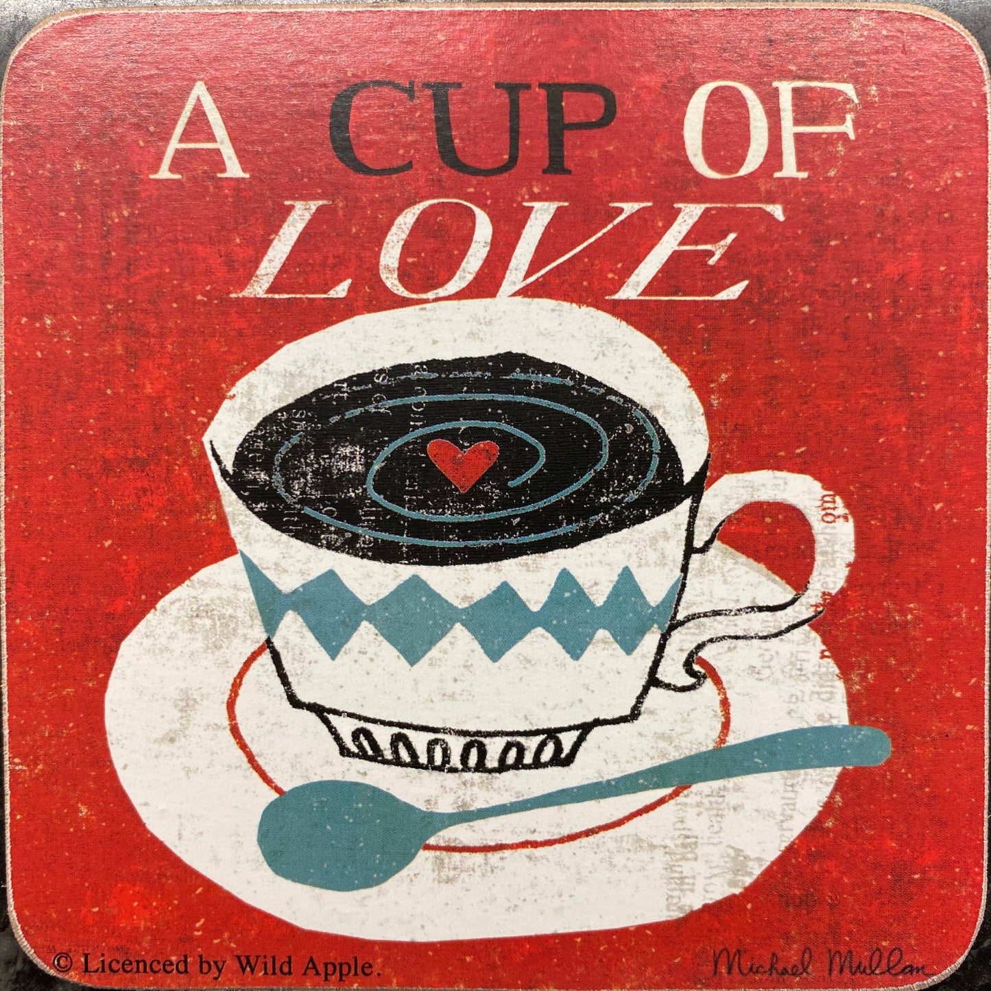 Set of 6 - Postcard Coasters with different designs Shabby Chic Drinks